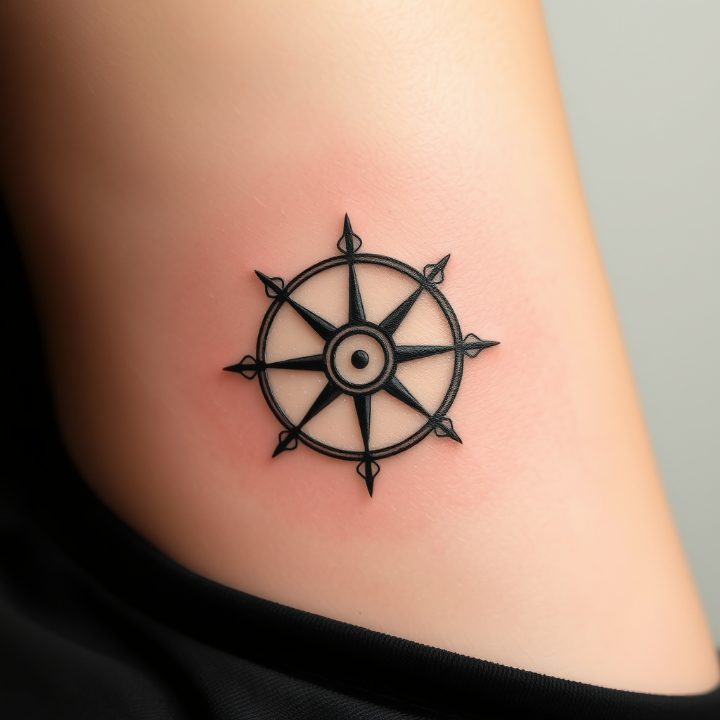 A tattoo design of A minimalist symbol with deep philosophical meanings in the style of Jean-Honoré Fragonard in the style of minimalist. - symbol tattoo design generated by AI tattoo generator