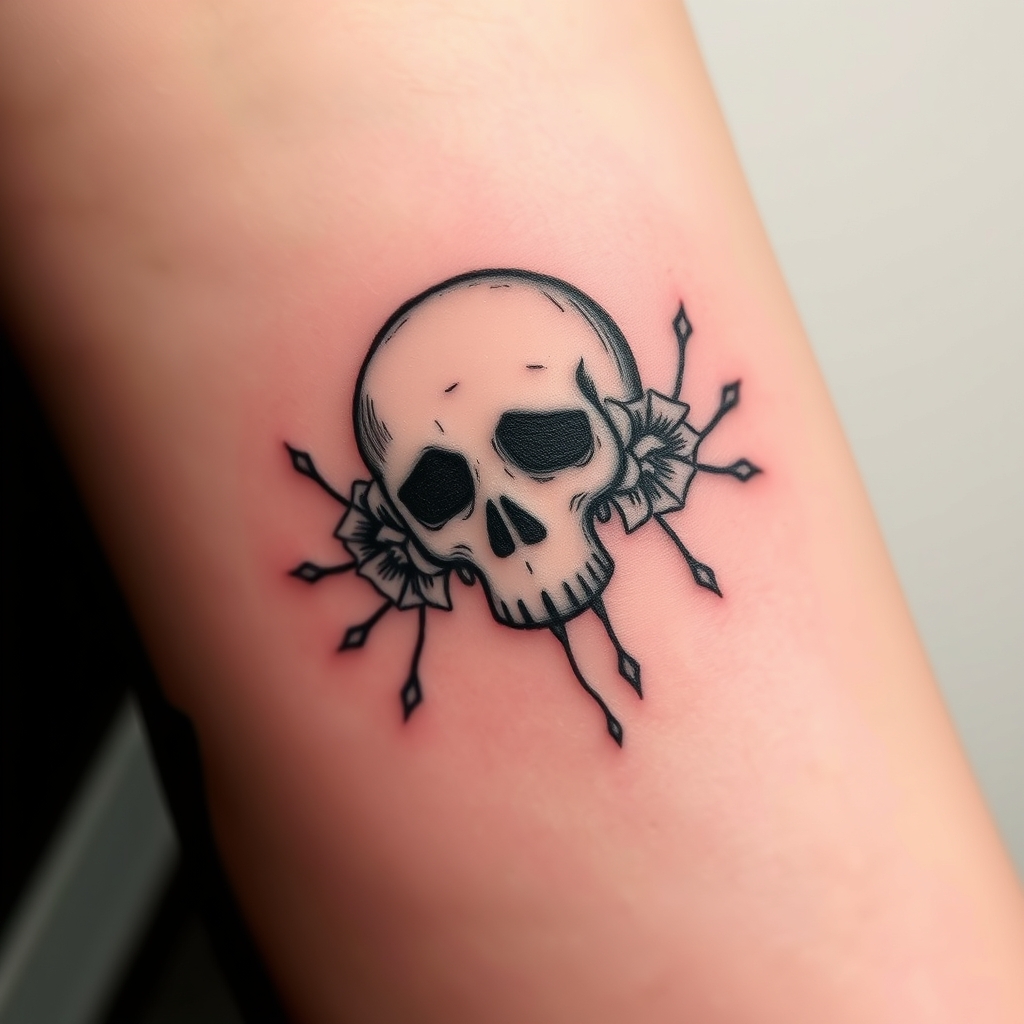 A tattoo design of Sad in the style of minimalist. - sadness tattoo design generated by AI tattoo generator