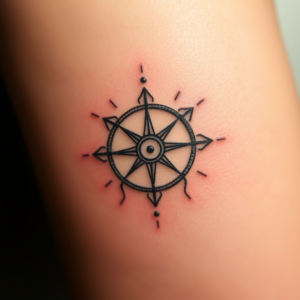 A tattoo design of A minimalist symbol with deep philosophical meanings in the style of Jean-Honoré Fragonard in the style of surrealistic. - artistic symbol tattoo design generated by AI tattoo generator
