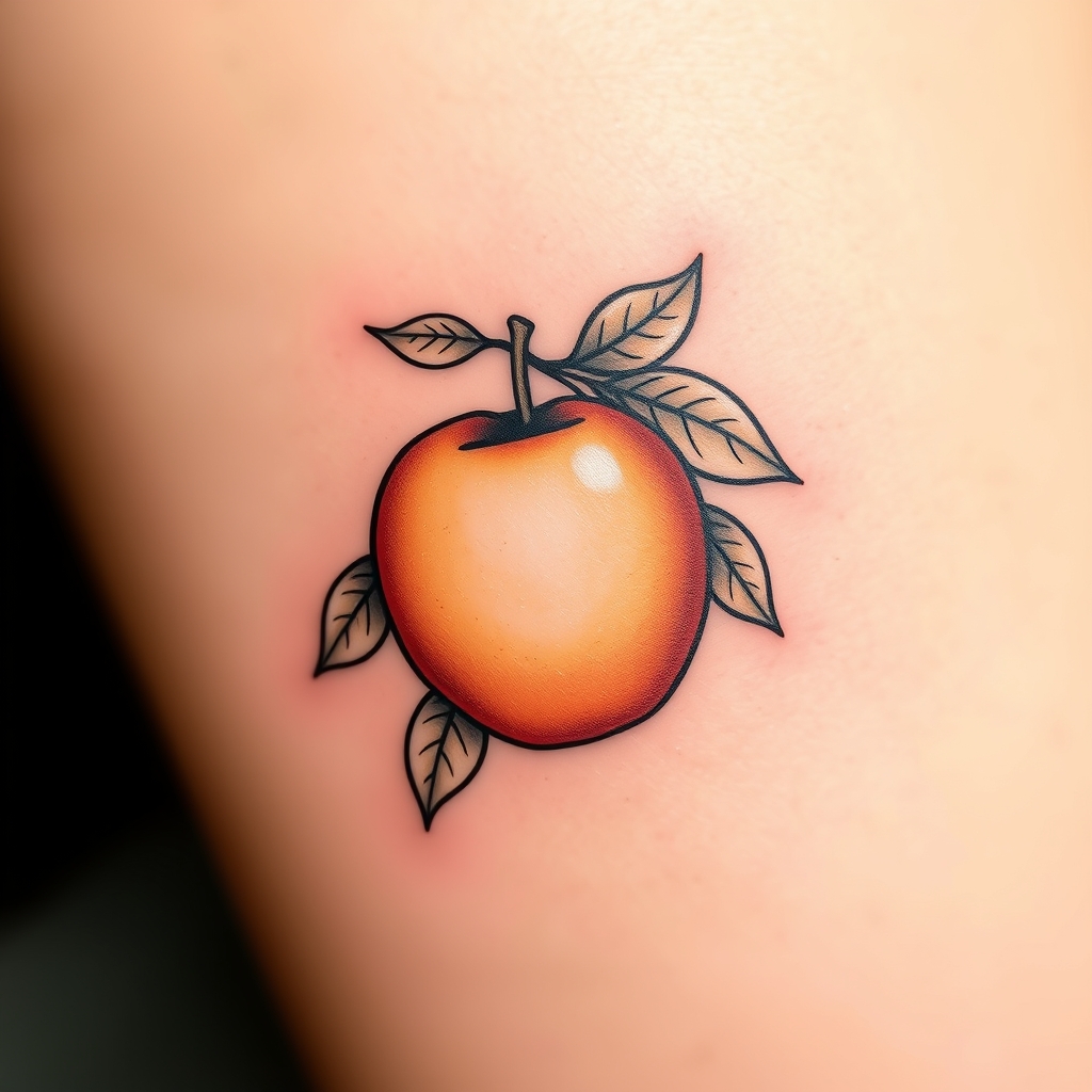 A tattoo design of fruit in the style of minimalist. - what's the tattoo description? tattoo design generated by AI tattoo generator