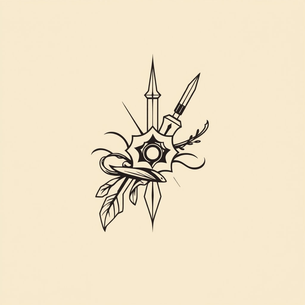 A tattoo design of Woodworking in the style of minimalist. - what's the tattoo description? tattoo design generated by AI tattoo generator
