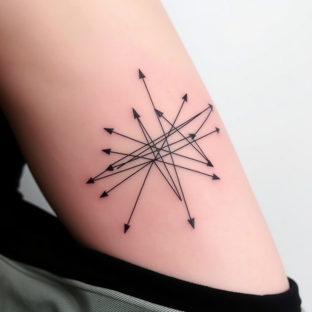 A tattoo design of Points and lines by Alessio Albi in the style of minimalist. - geometric pattern tattoo design generated by AI tattoo generator