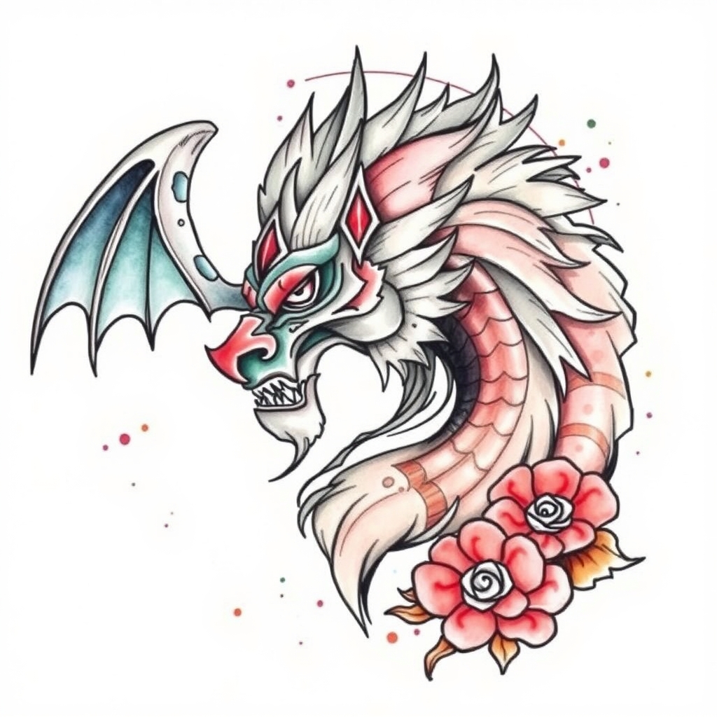 A tattoo design of  Mond  in the style of watercolor. - word art tattoo design generated by AI tattoo generator