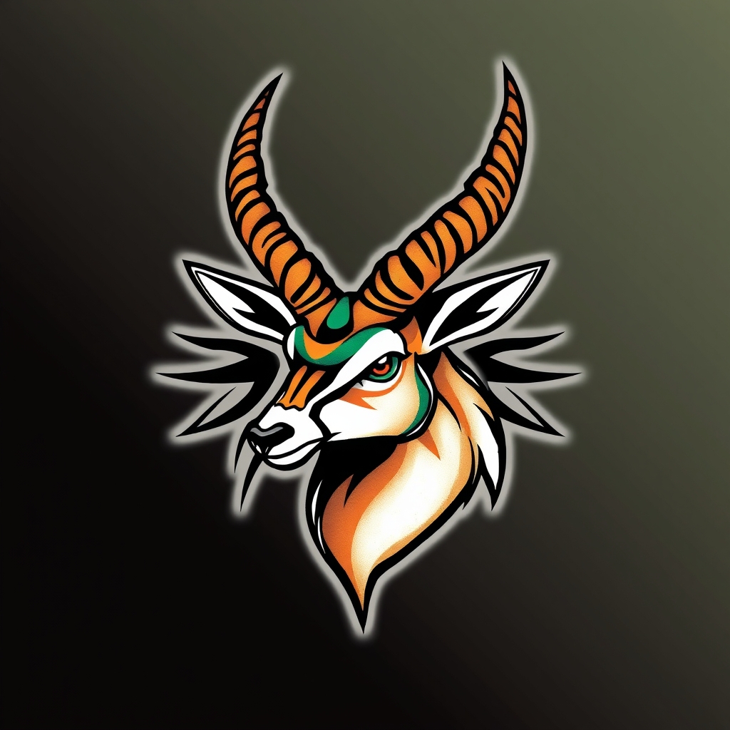 A tattoo design of springbok sports logo full color in the style of realistic. - sports logo tattoo design generated by AI tattoo generator