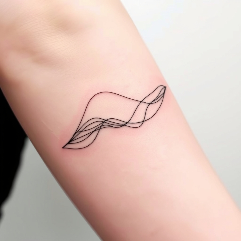 A tattoo design of Lines in the style of minimalist. - lines tattoo design generated by AI tattoo generator