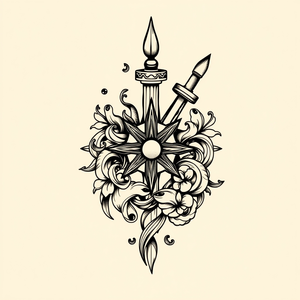 A tattoo design of Woodworking in the style of traditional. - please go ahead and provide the tattoo description. tattoo design generated by AI tattoo generator