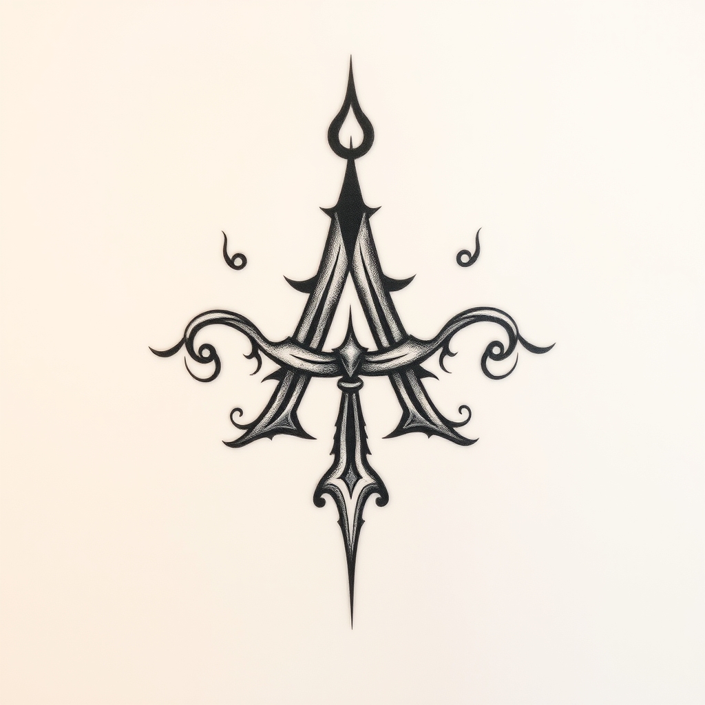 A tattoo design of a a in the style of traditional. - i'm ready when you are. what's the tattoo description? tattoo design generated by AI tattoo generator