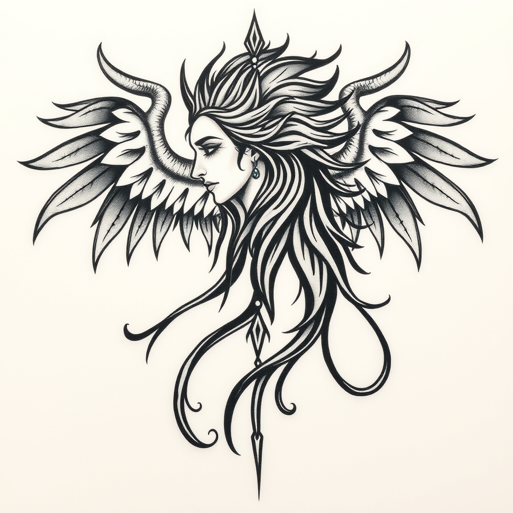 A tattoo design of Sérénité in the style of tribal. - french word tattoo design generated by AI tattoo generator