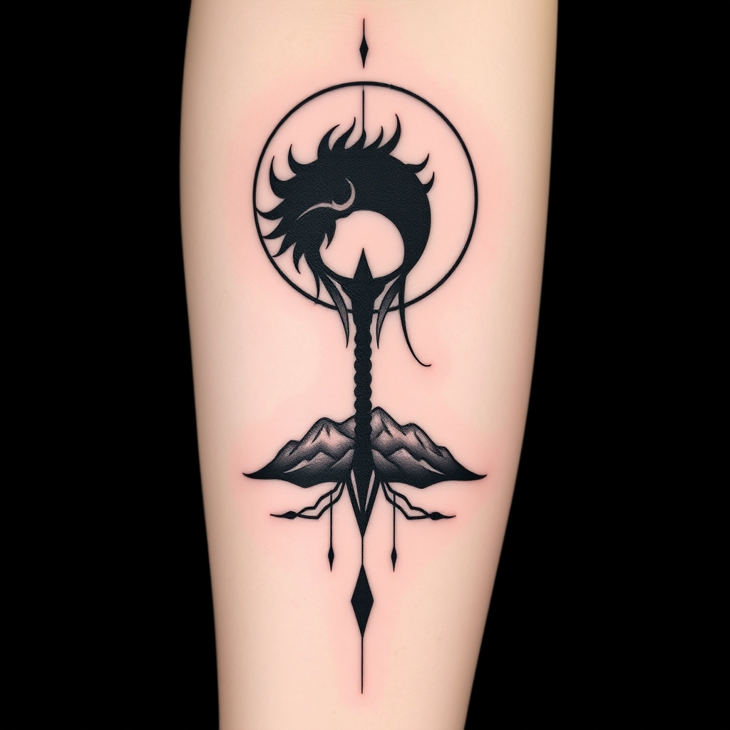 A tattoo design of marvlucaslunaluell in the style of minimalist. - science fiction tattoo design generated by AI tattoo generator