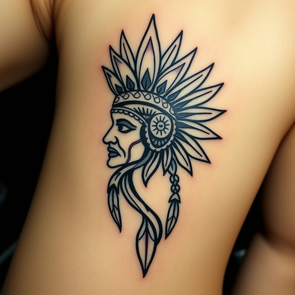 A tattoo design of Peru trip tattoo in the style of tribal. - travel tattoo design generated by AI tattoo generator
