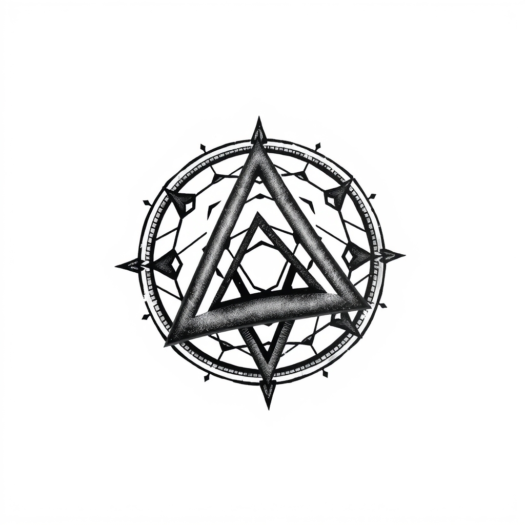 A tattoo design of aa in the style of geometric. - i'm ready when you are. what's the tattoo description? tattoo design generated by AI tattoo generator