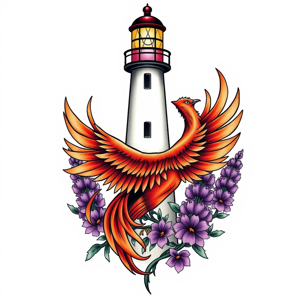 realistic style fantasy architecture tattoo design - AI generated tattoo art for inspiration