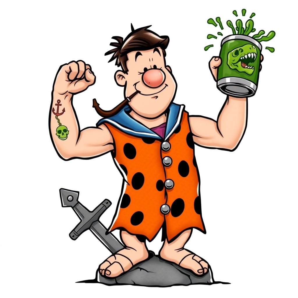 cartoon characters traditional tattoo design