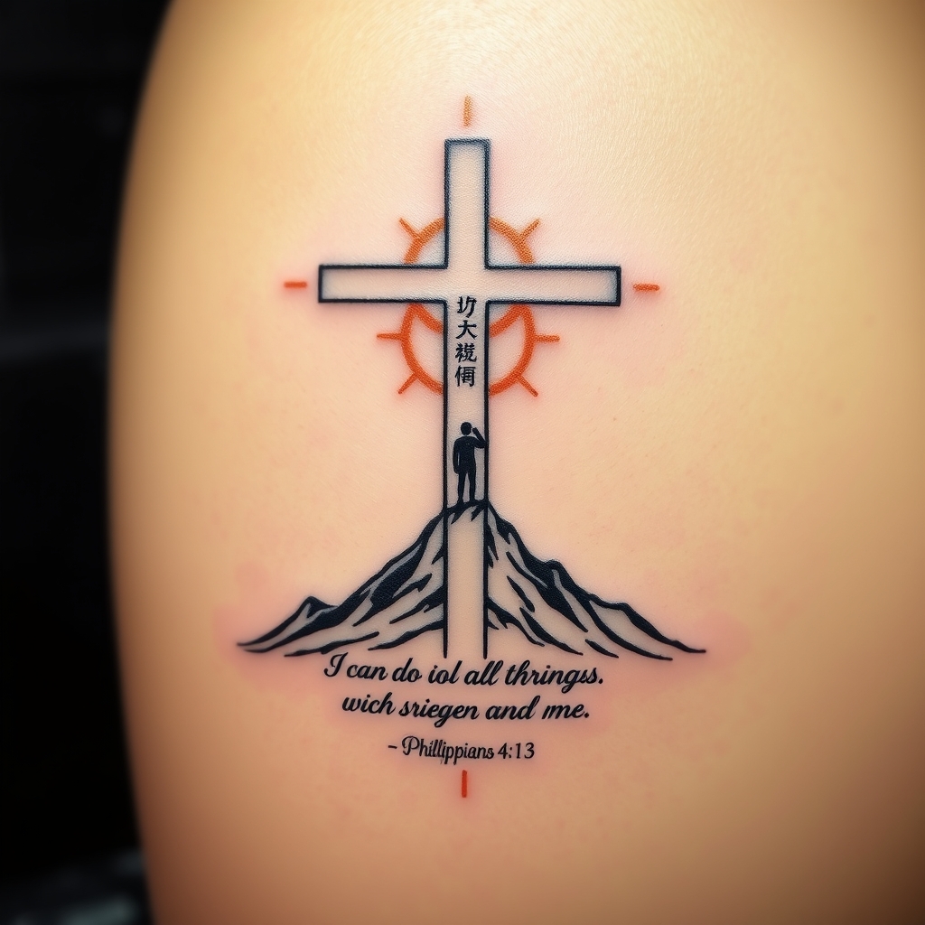 christian faith japanese tattoo design