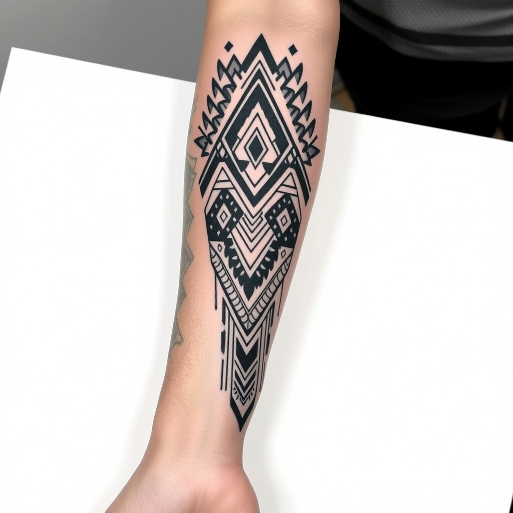 peruvian tattoo geometric tattoo design