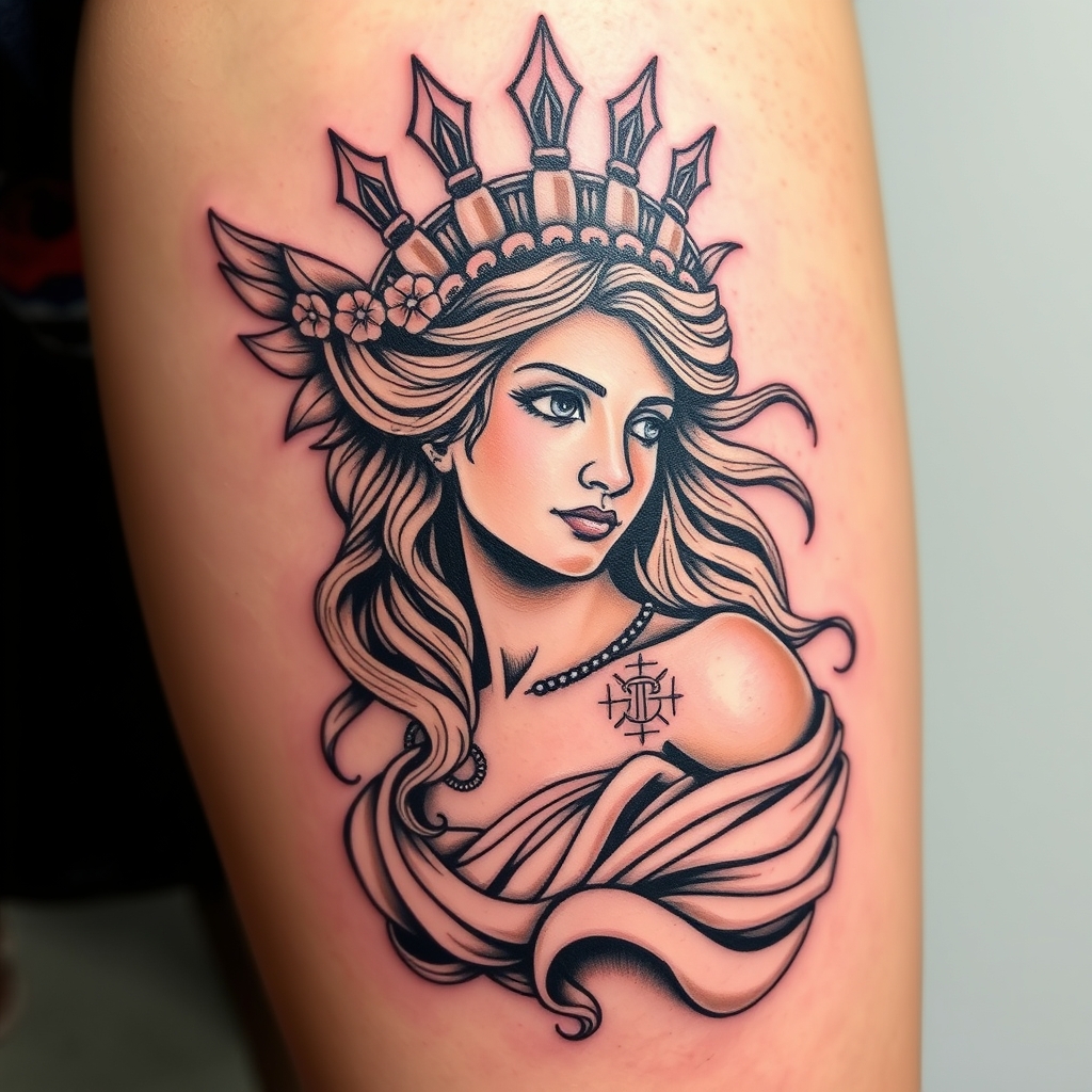 realistic style please go ahead with the tattoo description. tattoo design - AI generated tattoo art for inspiration