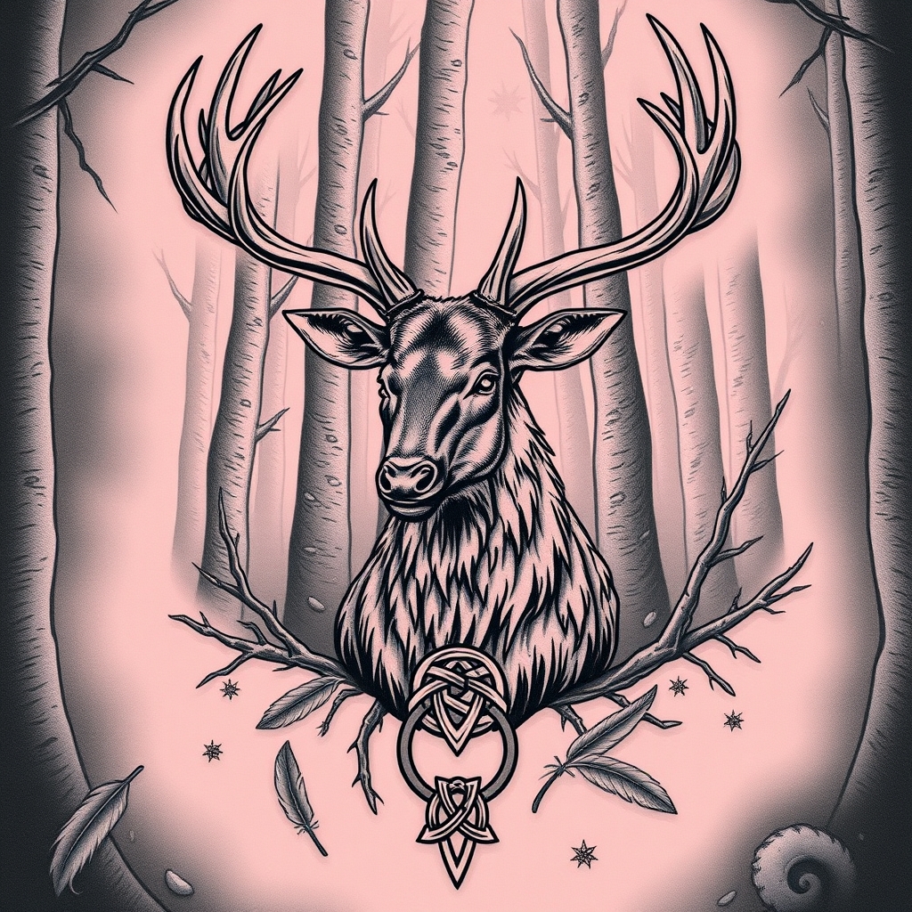 celtic symbol realistic tattoo design