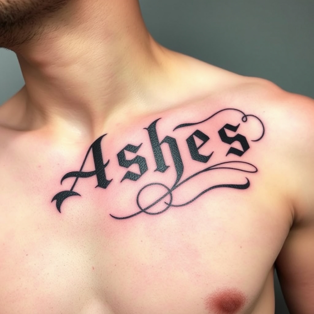 memorial words tribal tattoo design