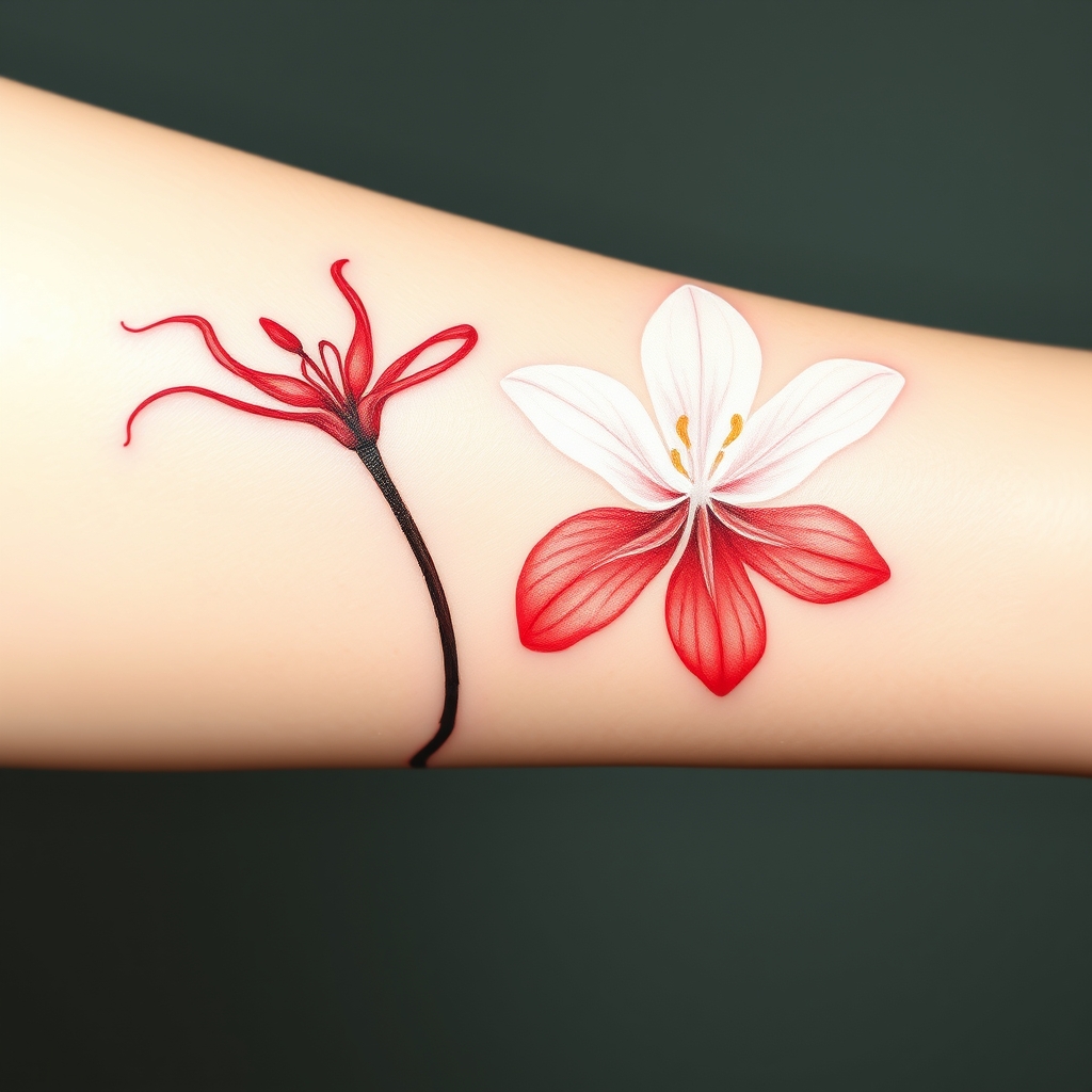 floral tattoo design watercolor tattoo design
