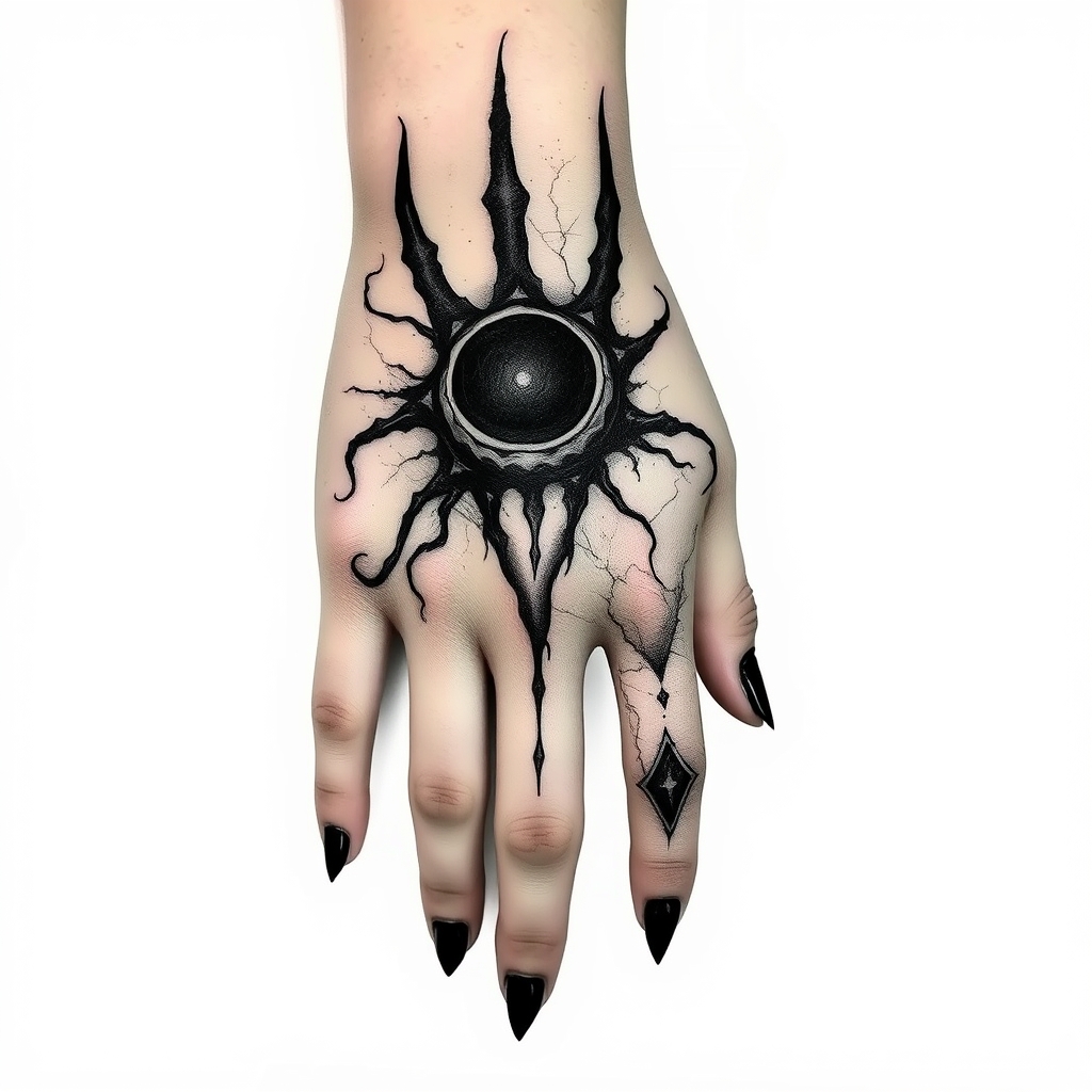 spooky art abstract tattoo design