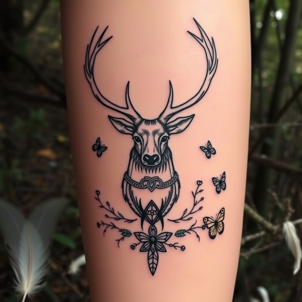 wildlife animals minimalist tattoo design