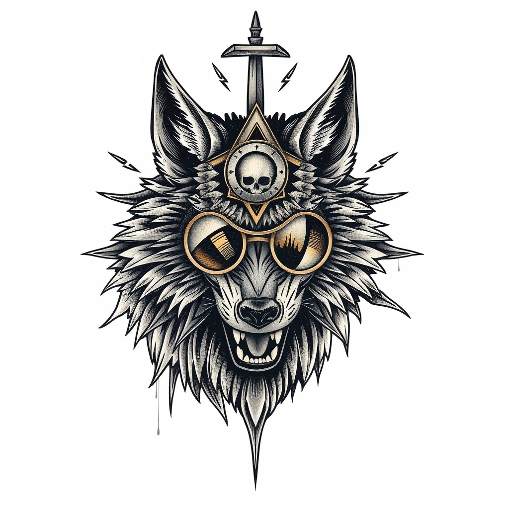 mythological creatures surrealistic tattoo design