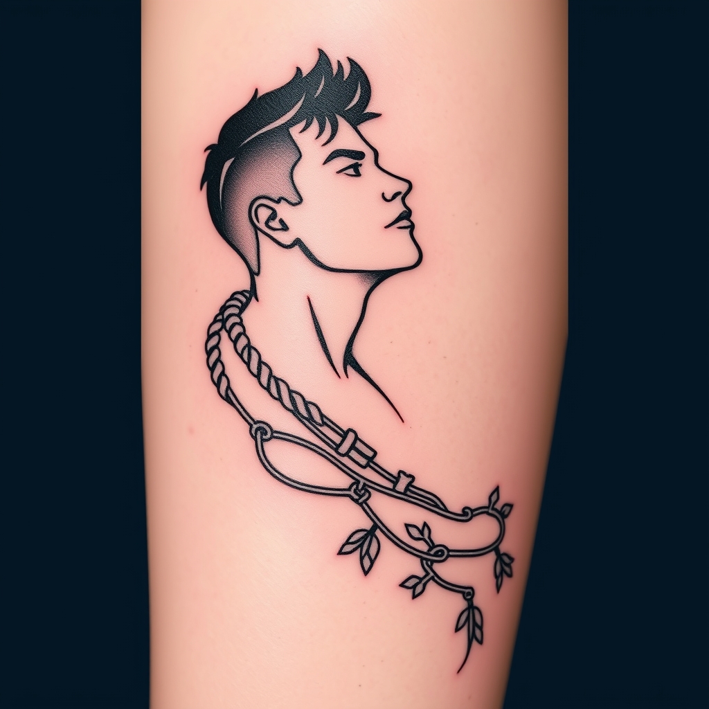 oriental name symbol minimalist tattoo design