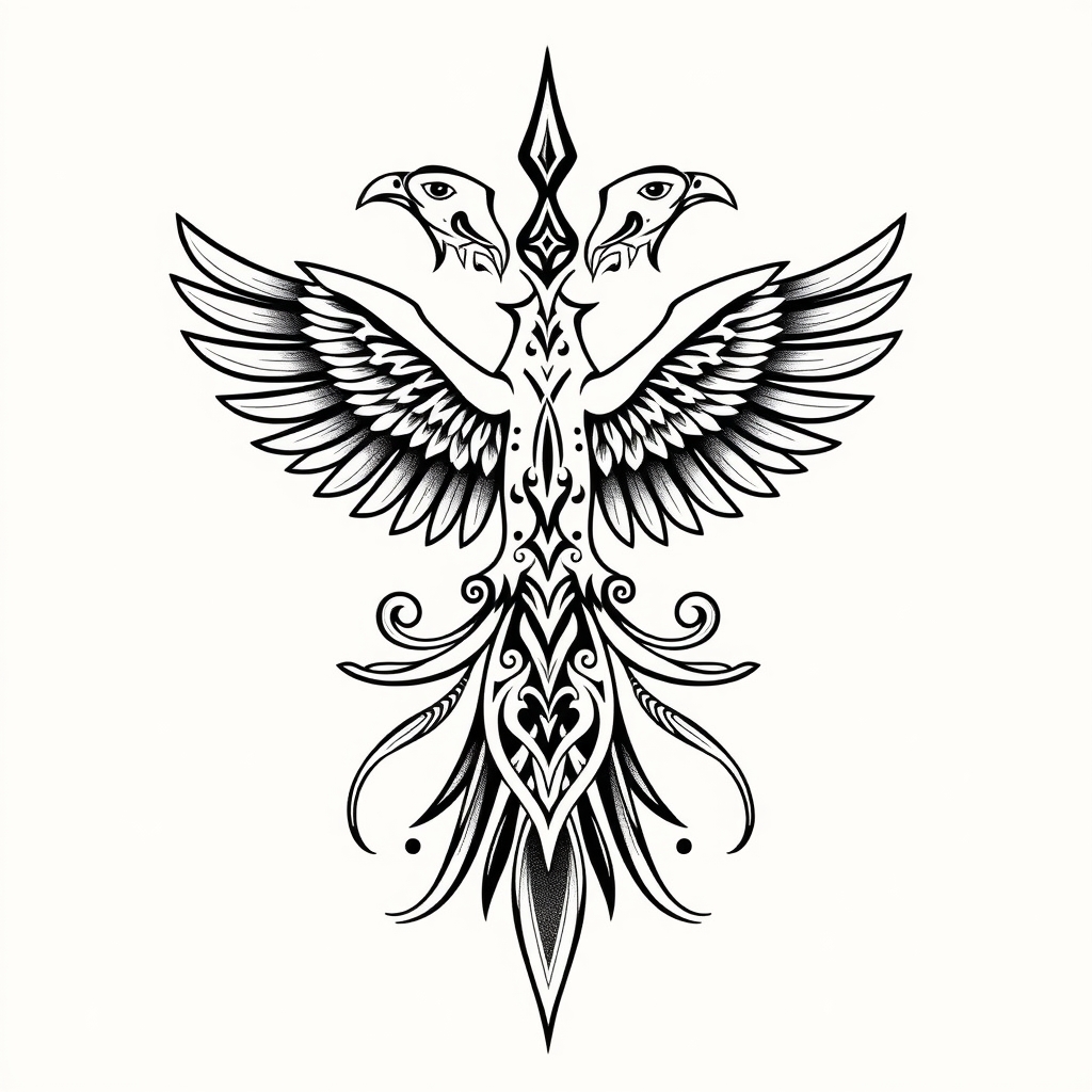 nordic tribal geometric tattoo design