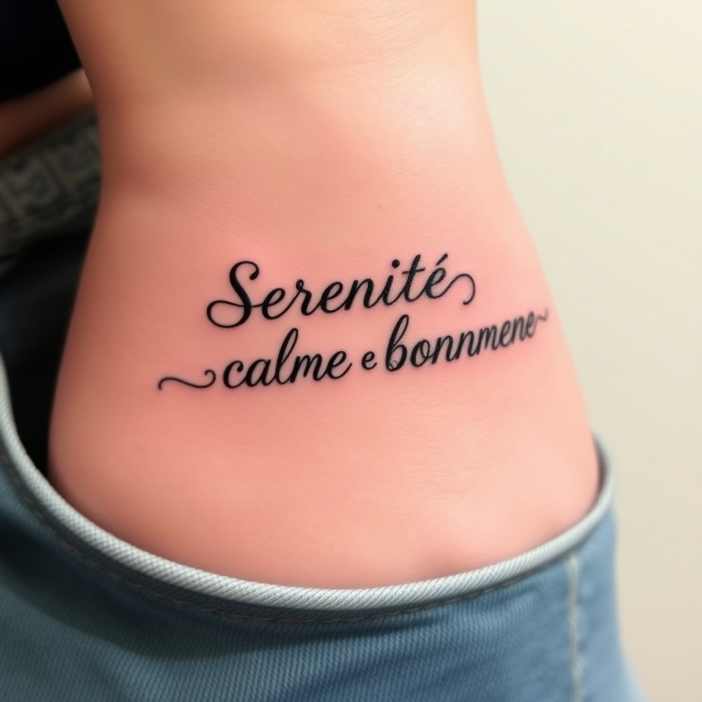words and symbols tribal tattoo design