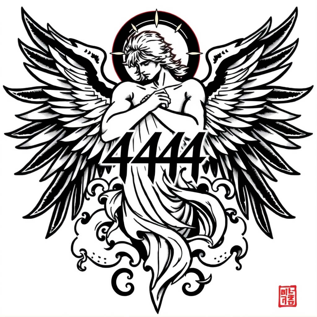 angel japanese tattoo design