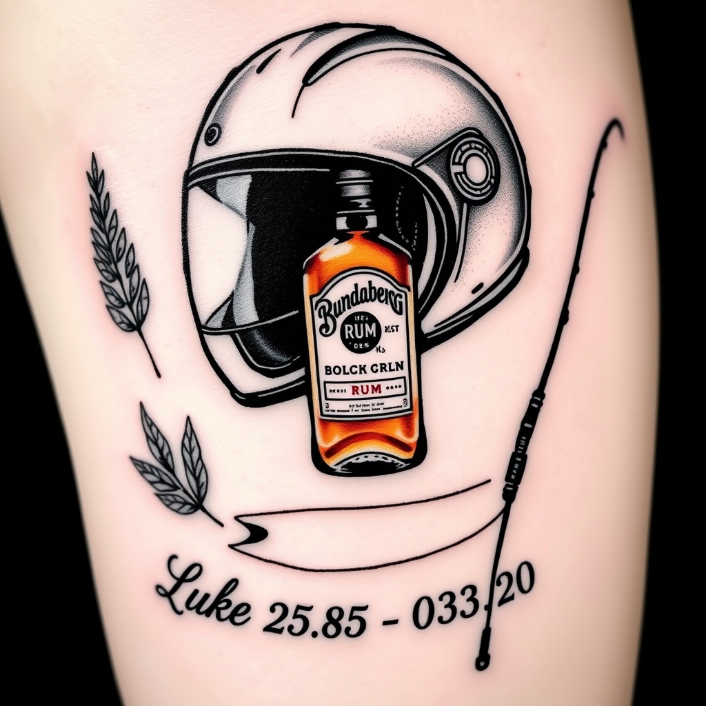 memorial tribute blackwork tattoo design