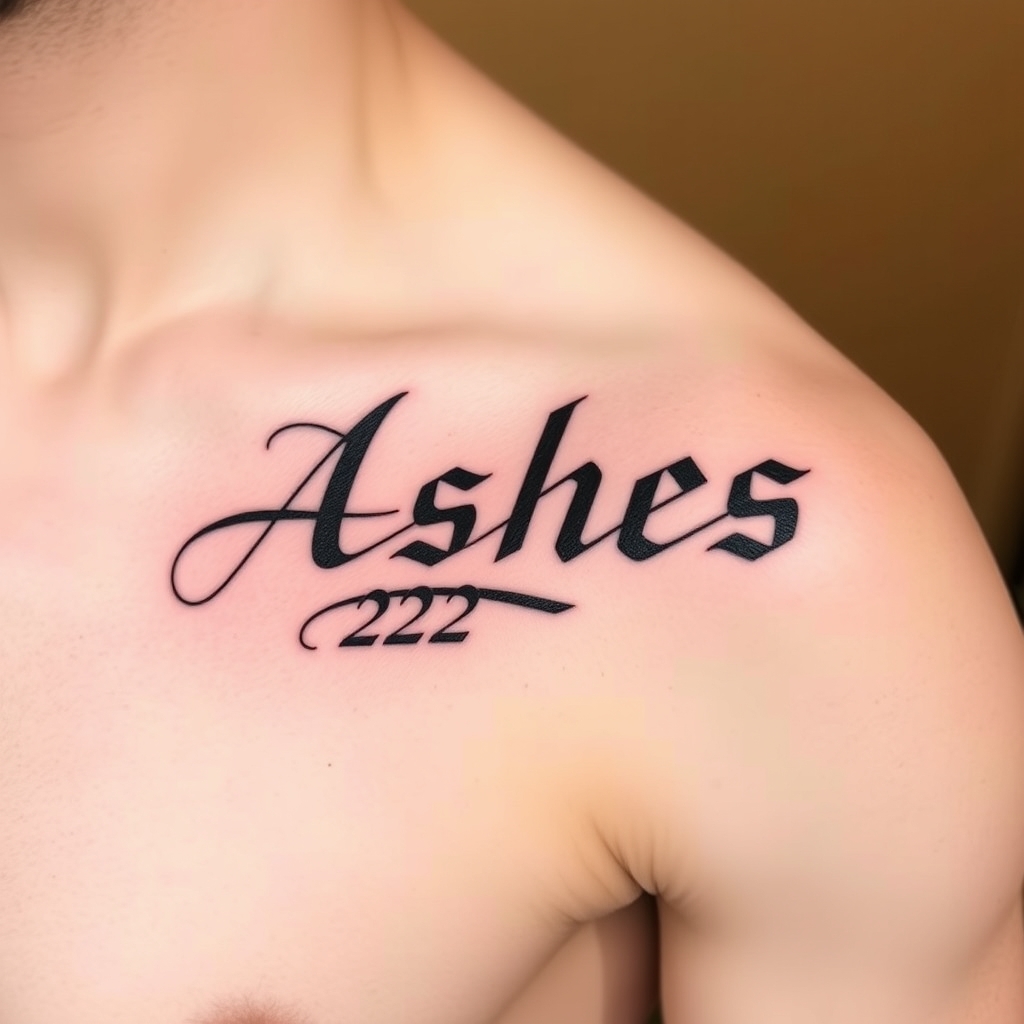 text minimalist tattoo design