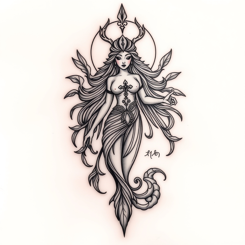 mythology tribal tattoo design