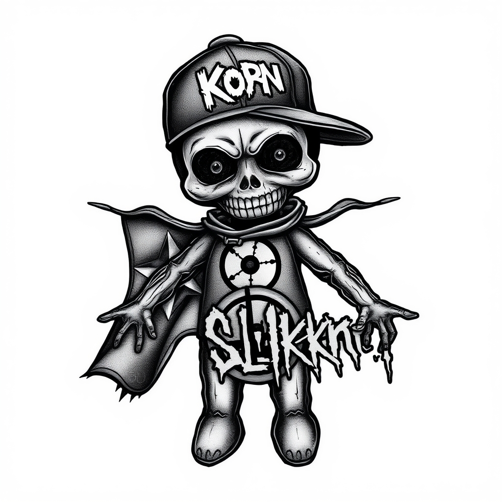 music bands blackwork tattoo design