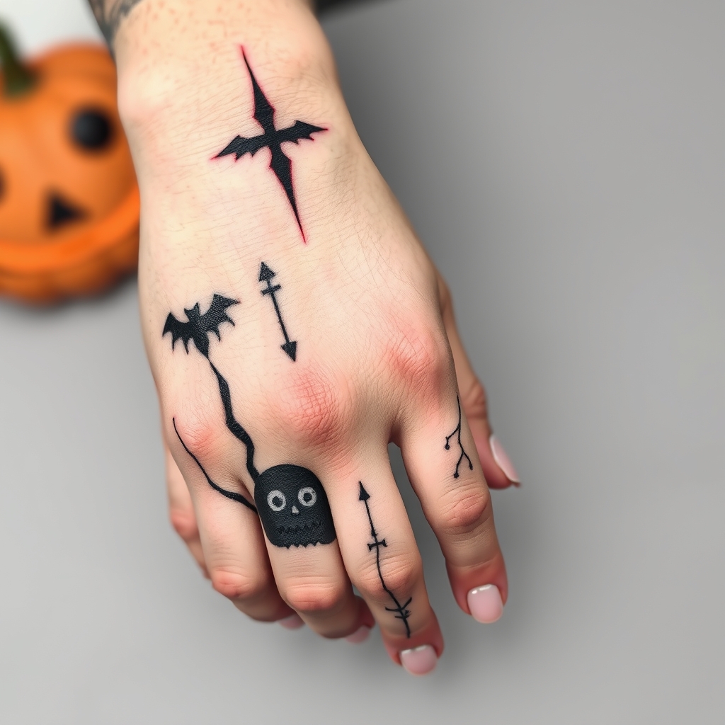 halloween abstract tattoo design