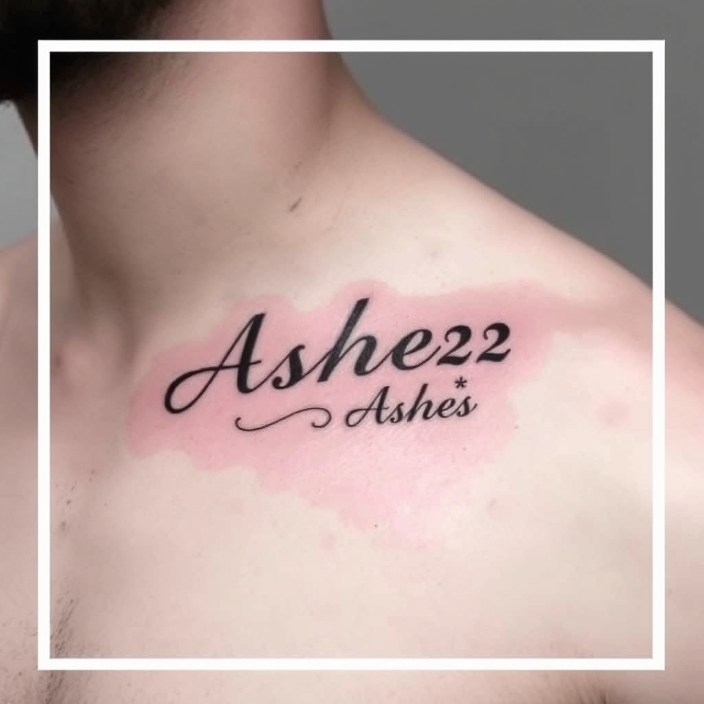 minimalist style script tattoo design - AI generated tattoo art for inspiration