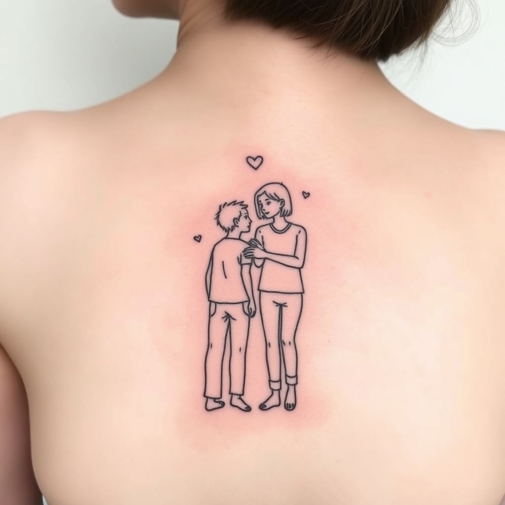 family quote minimalist tattoo design