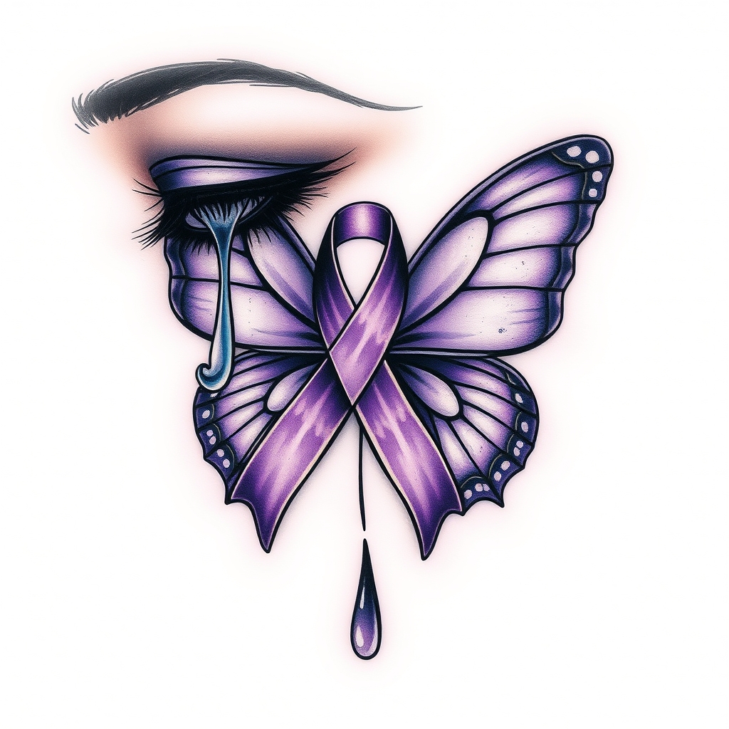 domestic violence awareness abstract tattoo design