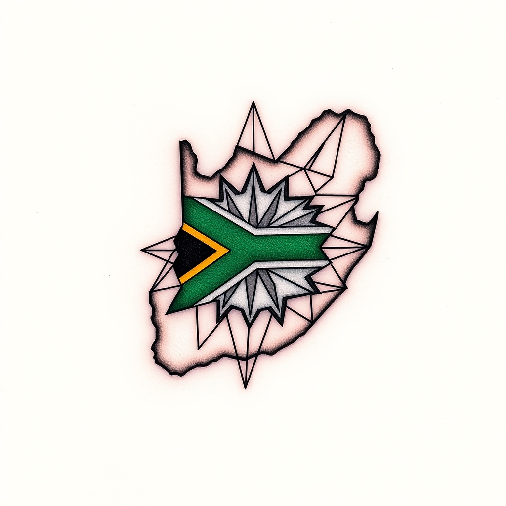 i'm ready when you are. what's the tattoo description? geometric tattoo design