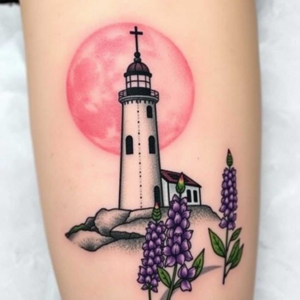 landmark architecture abstract tattoo design